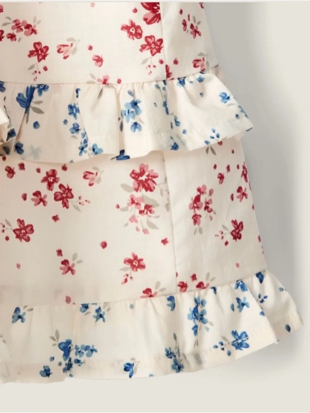 NWT Girl’s Floral Ruffle Bow Back Dress Ivory Nantucket Charm
